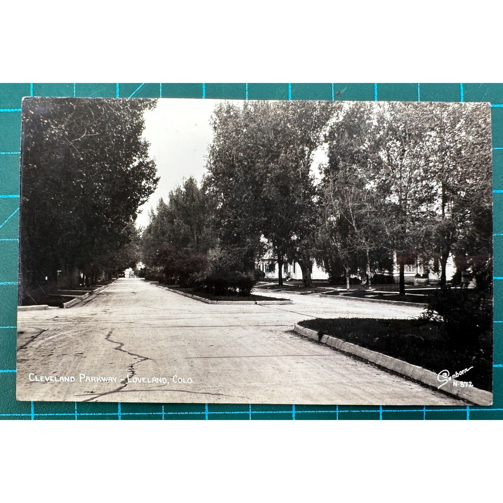 Vintage Sanborn Loveland Colorado Cleveland Parkway RPPC Postcard N-872 EKC
